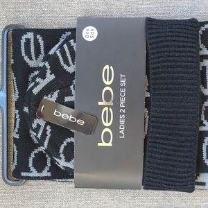 BEBE Two Piece Scarf and Hat Set NWT